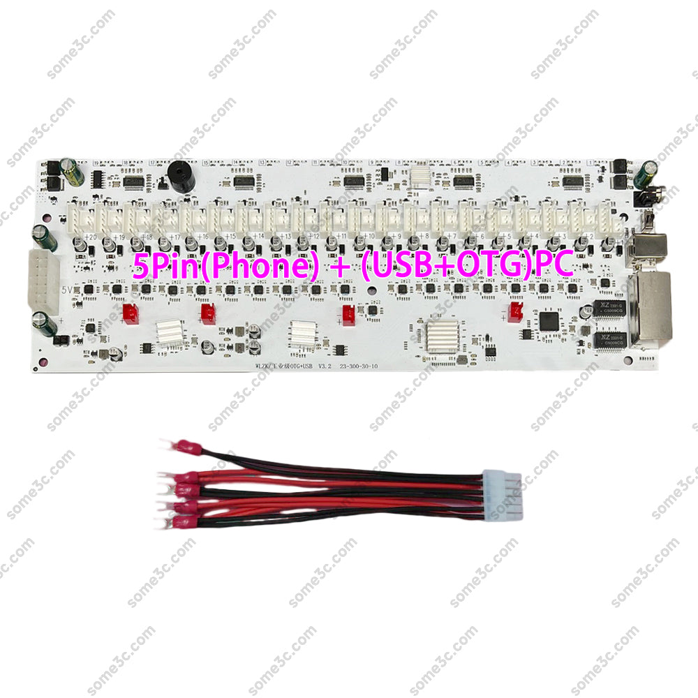 Equipo de control de grupo de teléfonos móviles Placa base Conexión Ethernet/WIFI Interruptor independiente Ventilador Ajustable Soporta USB/OTG