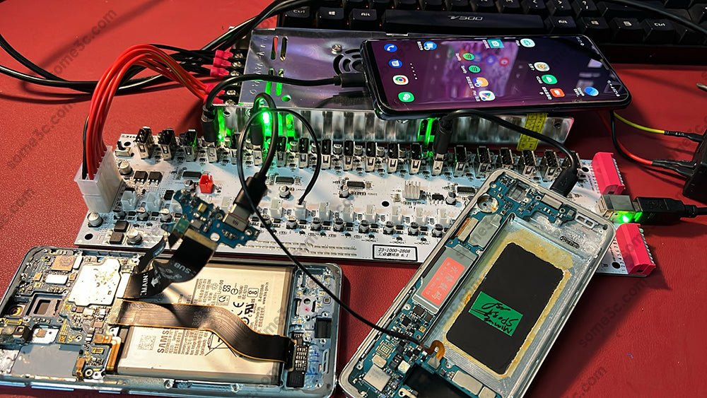 Equipo de control de grupo de teléfonos móviles Placa base Conexión Ethernet/WIFI Interruptor independiente Ventilador Ajustable Soporta USB/OTG